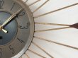 画像5: ビンテージ 1950's 1960's WELBY製 サンバースト クロック ウォールクロック 壁掛け時計 ミッドセンチュリー アンティーク  USA (5)