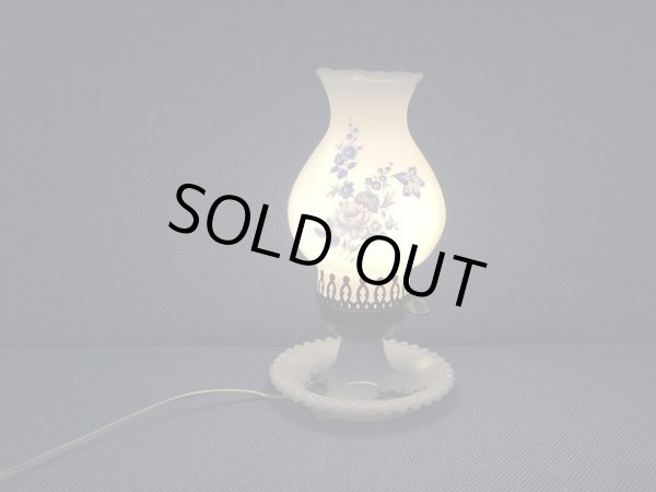 画像1: ヴィンテージ ミルクガラス ランプ ライト フラワー お花 USA ビンテージ (1)