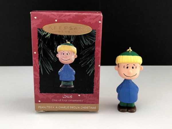 画像1: ライナス LINUS HALLMARK オーナメント 箱入り KEEPSAKE スヌーピー PEANUTS SNOOPY ヴィンテージ (1)