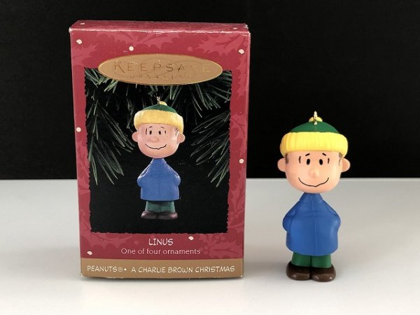 画像1: ライナス LINUS HALLMARK オーナメント 箱入り KEEPSAKE スヌーピー PEANUTS SNOOPY ヴィンテージ (1)