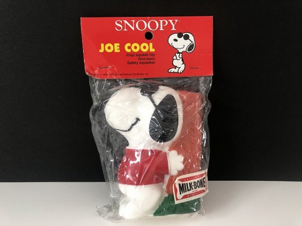 画像1: 未開封 デッドストック ヴィンテージ スヌーピー JOE COOL ジョークール スクイーズ トイ SNOOPY PEANUTS USA (1)