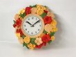 画像1: SYROCO社製 フラワー お花 デザイン ヴィンテージ ウォールクロック 壁掛け時計 USA 1960's 1970's vintage アンティーク  (1)
