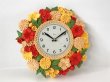 画像3: SYROCO社製 フラワー お花 デザイン ヴィンテージ ウォールクロック 壁掛け時計 USA 1960's 1970's vintage アンティーク  (3)