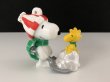 画像1: USA SNOOPY スヌーピー ウッドストック クリスマス オーナメント PVC フィギュア christmas Whitman's オールド PEANUTS ヴィンテージ (1)