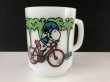 画像1: ファイヤーキング スヌーピー ペダルパワー PEDAL POWER マグカップ PEANUTS Fire-king SNOOPY (1)