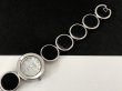 画像5: ファッションウォッチ 腕時計 USA シルバートーン ブラックエナメル ブレスレットウォッチ ヴィンテージ (5)
