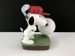 画像6: スヌーピー ゴルフ 置時計 SNOOPY PEANUTS USA オールド ヴィンテージ (6)