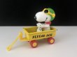 画像1: スヌーピー フライングエース AVIVA社製 ビンテージ Mini Diecast WAGON ミニダイキャスト ワゴン TOY 1970's 1980's vintage SNOOPY PEANUTS (1)