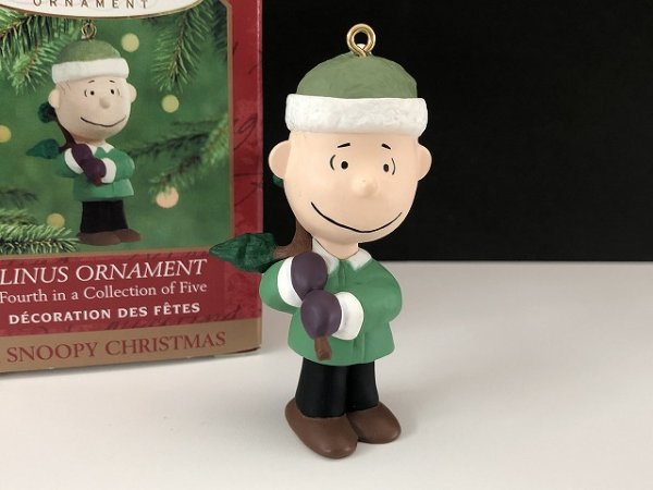 画像1: ライナス HALLMARK オーナメント クリスマス箱入り KEEPSAKE PEANUTS SNOOPY ヴィンテージ (1)