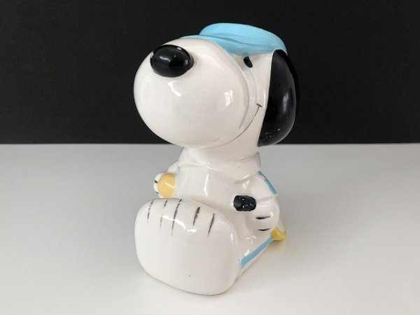 画像1: 1970s Determined スヌーピー テニス 貯金箱 BANK PEANUTS ビンテージ USA (1)