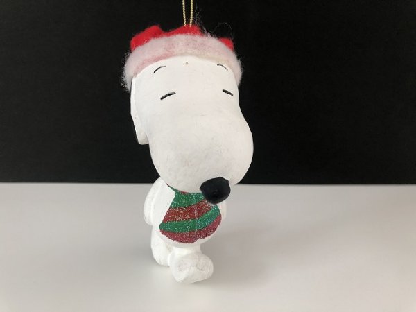 画像1: スヌーピー サンタ クリスマス オーナメント PEANUTS オールド USA ヴィンテージ (1)