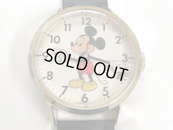 画像1: レア!! ELGIN社製 ミッキーマウス ウォールクロック 壁掛け時計 腕時計型 ヴィンテージ アンティーク ディズニー DISNEY USA (1)