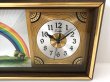 画像5: ヴィンテージ ウォールクロック 虹 お花 フラワー キノコ シャドーボックス 壁掛け時計 置時計 1970's アンティーク ビンテージ (5)