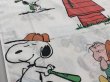 画像14: ヴィンテージ スヌーピー フラットシーツ SNOOPY PEANUTS USA (14)