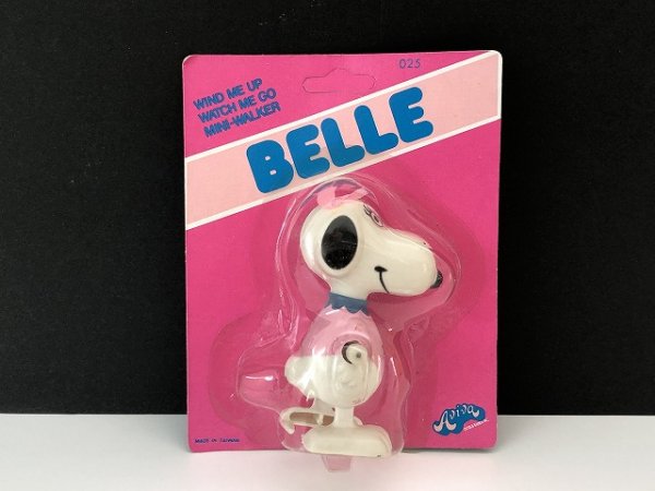 画像1: 1970's AVIVA スヌーピー ベル BELLE WIND-UP TOY 未開封 ヴィンテージ PEANUTS (1)