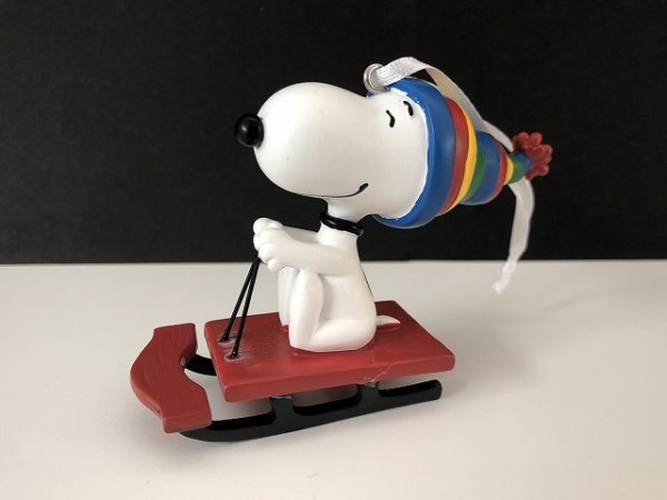 画像1: スヌーピー フィギュア オーナメント PEANUTS オールド USA ヴィンテージ (1)