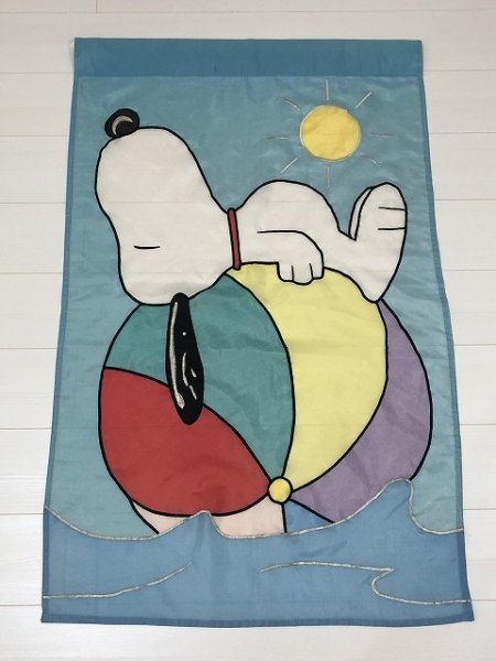 画像1: スヌーピー BIG FLAG フラッグ SNOOPY PEANUTS USA (1)