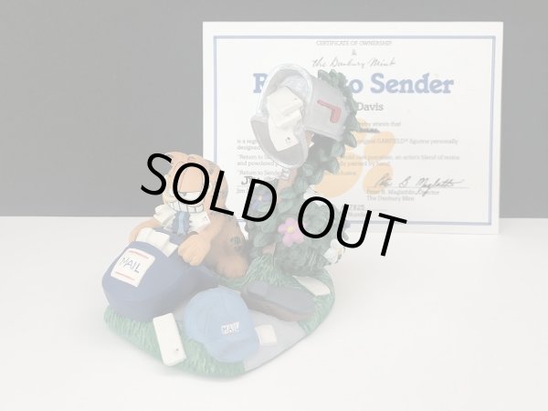 画像1: ガーフィールド ヴィンテージ Danbury Mint ダンバリーミント 1993s [Return to Sender] シリアルナンバーカード付 フィギュア 置物 USA GARFIELD (1)
