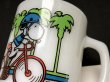 画像9: ファイヤーキング スヌーピー ペダルパワー PEDAL POWER 自転車 マグカップ PEANUTS Fire-king SNOOPY (9)