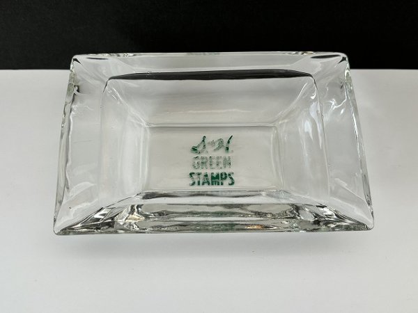画像1: USA ヴィンテージ ガラス アッシュトレイ 灰皿 vintage  (1)