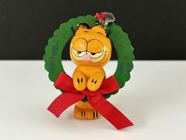 画像1: USA ヴィンテージ ガーフィールド 木製 ウッド オーナメント Garfield Dakin (1)