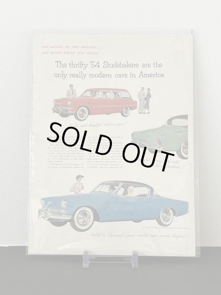 画像1: Studebakers ビンテージ LIFE誌 1954年 ビンテージ広告 切り取り アドバタイジング ポスター (1)