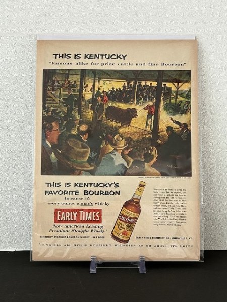 画像1: EARLY TIMES ビンテージ LIFE誌 1954年 ビンテージ広告 切り取り アドバタイジング ポスター (1)