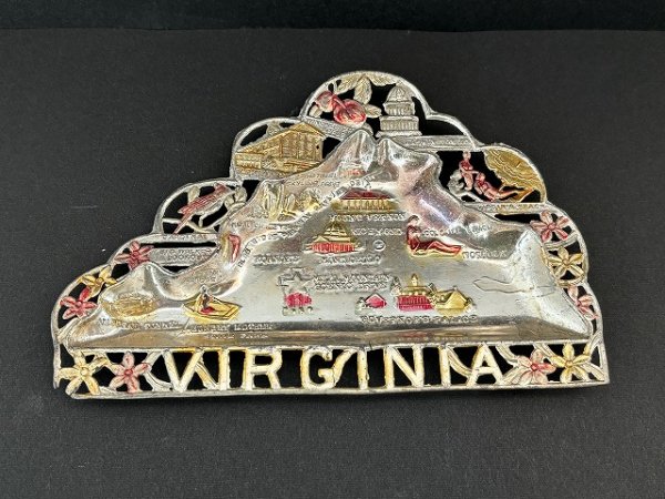 画像1: USA ヴィンテージ スーベニア アッシュトレイ バージニア州 Virginia 灰皿 1950s 1960s vintage souvenir Antique ashtray (1)