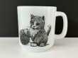 画像1: グラスベイク CAT キャット 猫 ネコ ねこ マグ ヴィンテージ Glasbake (1)