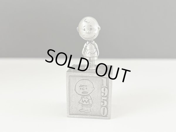 画像1: HALLMARK チャーリーブラウン 箱付き PEANUTS GALLERY 2000年 pewter フィギュア オールド USA ヴィンテージ スヌーピー (1)