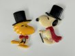 画像1: ヴィンテージ スヌーピー ウッドストック マグネット 2個セット USA vintage SNOOPY PEANUTS (1)