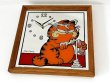 画像2: ガーフィールド Garfield ヴィンテージ ミラー ウォールクロック 1980's USA 壁掛け時計  (2)