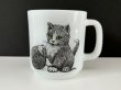 画像1: グラスベイク CAT キャット 猫 ネコ ねこ マグ ヴィンテージ Glasbake (1)