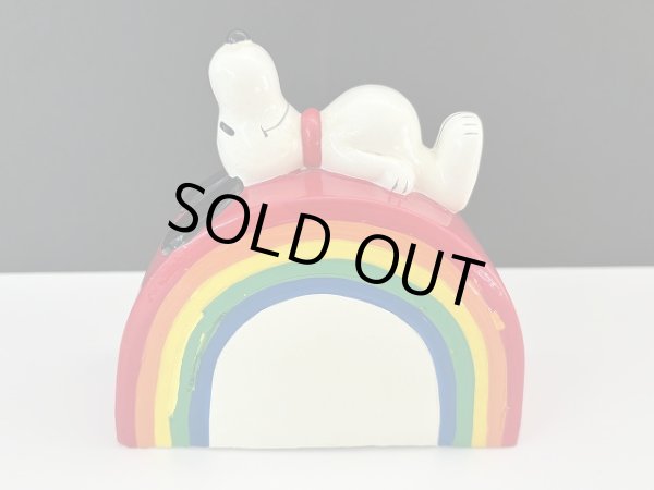 画像1: 1970's Determined社製 ビンテージ スヌーピー レインボー Rainbow コインバンク 貯金箱 vintage USA SNOOPY (1)