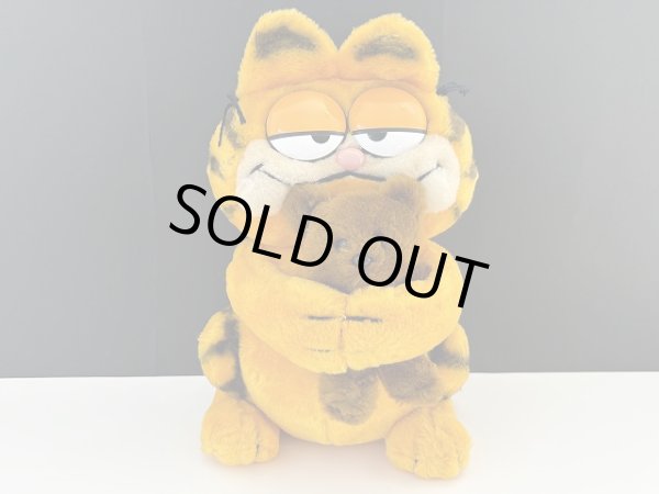 画像1: レア サイズ大 USA ヴィンテージ ガーフィールド プーキー ぬいぐるみ Garfield 1980s (1)