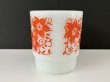 画像2: ファイヤーキング フラワーモチーフ Fire-king USA ヴィンテージ (2)