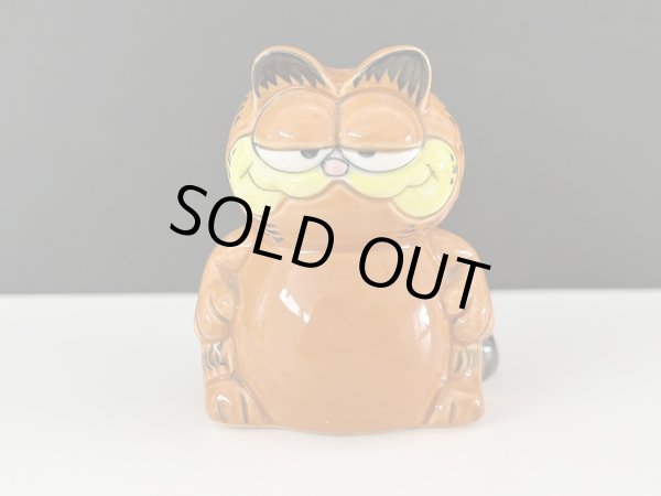 画像1: USA ヴィンテージ ENESCO ガーフィールド つまようじ入れ 綿棒入れ 小物入れ 置物 Garfield 1980s (1)