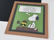画像1: 1979年 スヌーピー ウッドストック フレーム ポスター USA SNOOPY ピーナッツ PEANUTS ヴィンテージ (1)