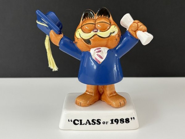 画像1: レア 1988年 USA ヴィンテージ ENESCO ガーフィールド 置物 Garfield 1980s (1)