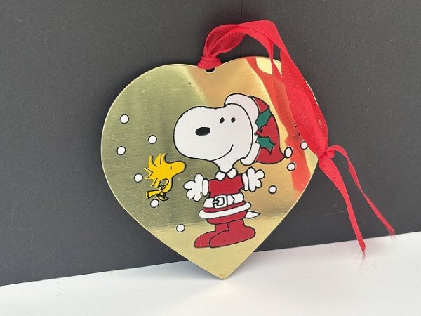 画像1: ヴィンテージ スヌーピー ハート クリスマス オーナメント SNOOPY PEANUTS USA (1)