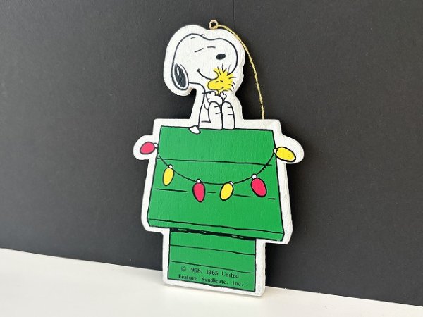 画像2: ヴィンテージ スヌーピー WOOD ウッド オーナメント SNOOPY PEANUTS USA (2)