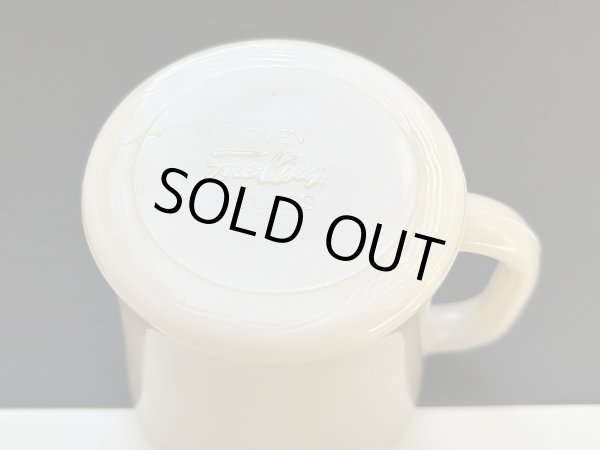 画像9: 【S様のみご購入いただけます】レアサイズ H 9cm ファイヤーキング シェービングマグ フラットボトム アイボリー ダークアイボリー マグカップ GLASS刻印 Fire-king USA ヴィンテージ (9)