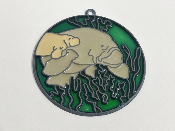 画像2: ステンドグラス風 ウォールデコ サンキャッチャー 海の生き物 壁掛け飾り USA オールド ヴィンテージ vintage (2)