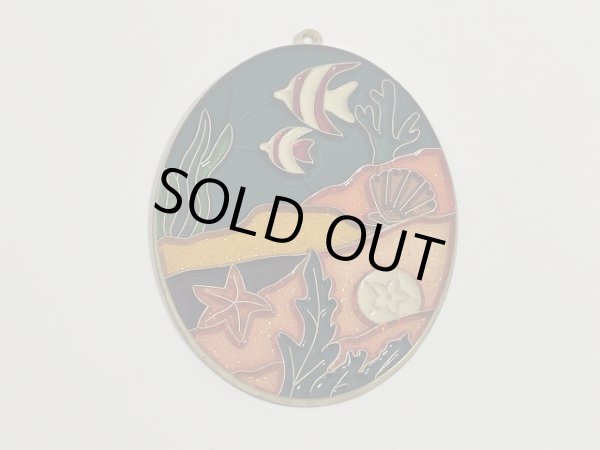 画像2: ステンドグラス風 ウォールデコ サンキャッチャー 海の生き物 壁掛け飾り USA オールド ヴィンテージ vintage (2)