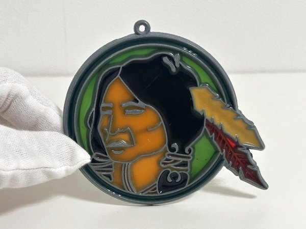 画像1: ステンドグラス風 ウォールデコ サンキャッチャー インディアン 壁掛け飾り USA オールド ヴィンテージ vintage (1)