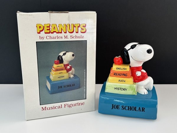 画像1: 1980年代 WILLITTS ヴィンテージ スヌーピー オルゴール JOE COOL ジョークール MUSIC BOX SNOOPY PEANUTS (1)