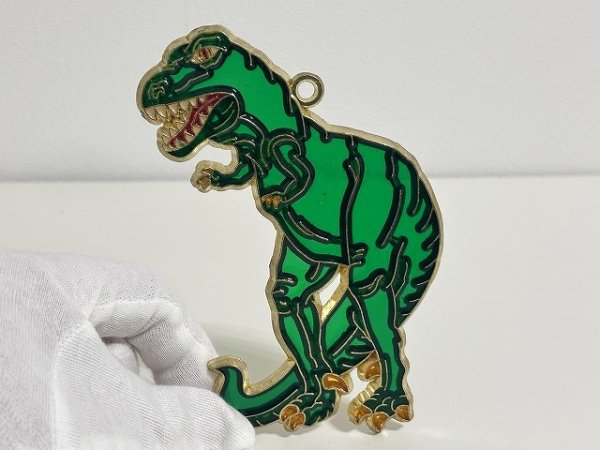 画像1: ステンドグラス風 ウォールデコ サンキャッチャー 恐竜 壁掛け飾り USA オールド ヴィンテージ vintage (1)