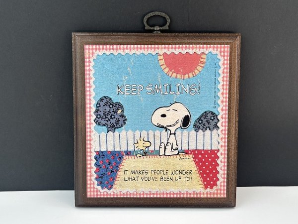 画像1: ヴィンテージ スヌーピー 1980's HALLMARK WALL PLAQUE 壁掛け 飾り SNOOPY PEANUTS MADE IN USA (1)