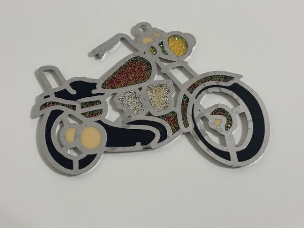 画像3: ステンドグラス風 ウォールデコ サンキャッチャー バイク 壁掛け飾り USA オールド ヴィンテージ vintage (3)