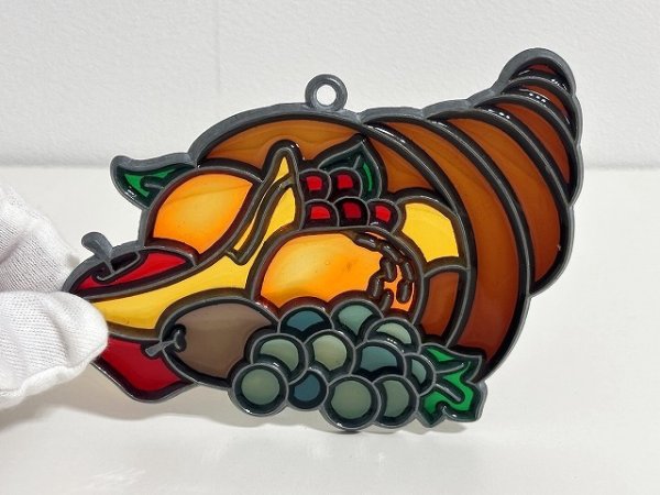 画像1: ステンドグラス風 ウォールデコ サンキャッチャー 壁掛け飾り USA オールド ヴィンテージ vintage (1)